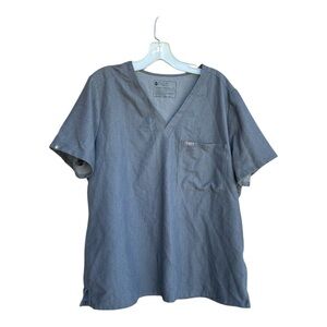 Figs Technical Collection Gray Scrub Uniform Shirt Size XL